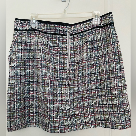 FINAL SALE Loft Multicolored Tweed Skirt EUC - Picture 4 of 6